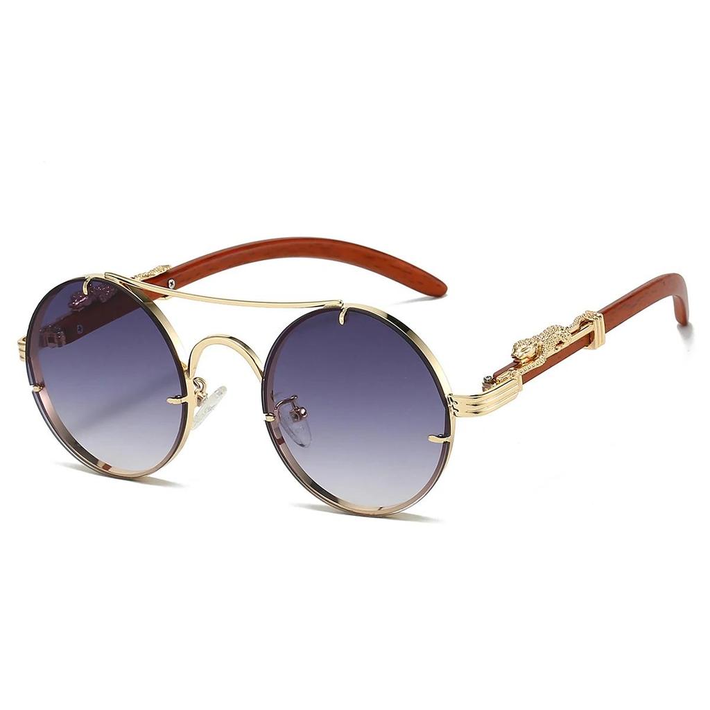 Ochelari de soare rotunzi, vintage, unisex, bărbați, modă, pod dublu, nuanțe multicolore, femei, retro, trendy, ochelari de soare cu design de lux