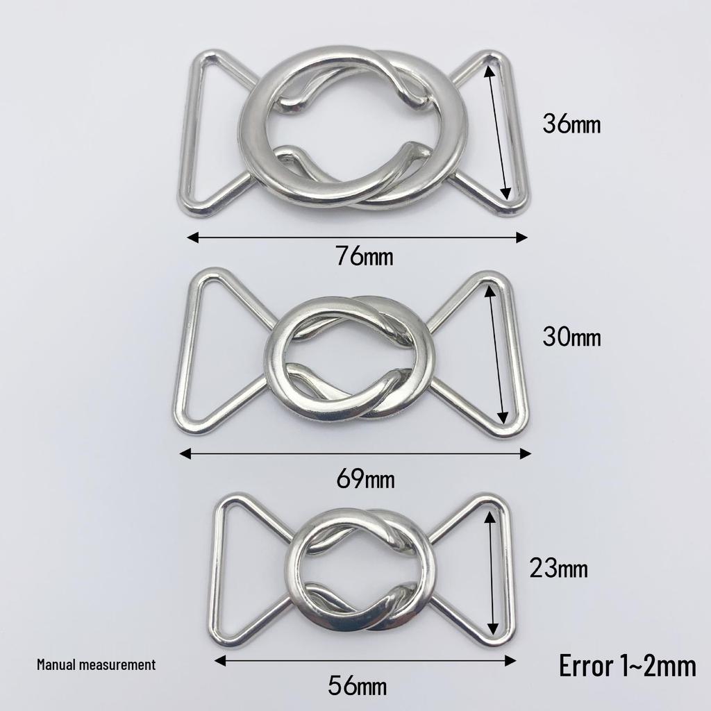 Minimalist Eight-Character Metal Alloy Buckle for Waist-Cinching and Curtain Tieback Accessories