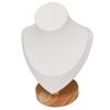 Necklace Display Holder Log Flannel PU Leather Necklace Holder Stand for Retail Store White
