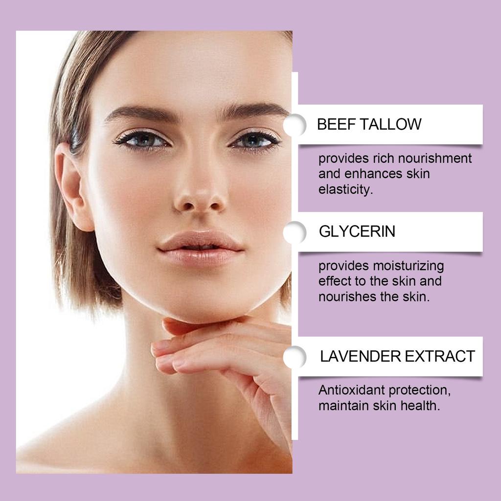 Lavendelbutter Feuchtigkeitscreme und Butter Hautcreme Nähren und Hydratisieren die Haut, Geeignet für alle Hauttypen