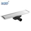 Invisible Inlaid Tile Shower Floor Drain, 304 Stainless Steel, Anti-Odor Side Drain for Bathroom