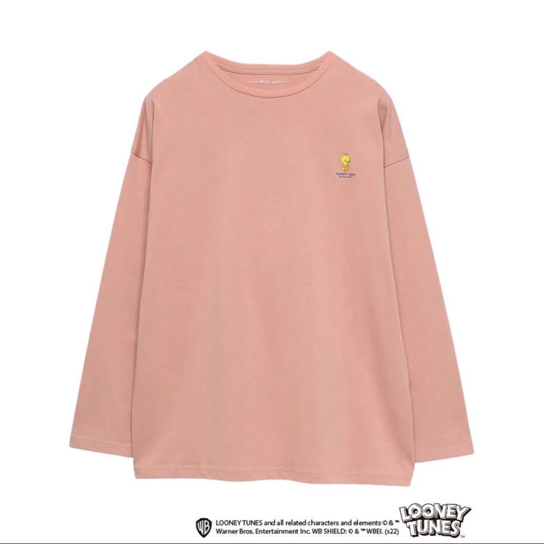 

[USED] eimy istoire Tweety Long T-Shirt, Pink, Free Size