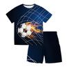 Boys 3D Football T-shirt & Shorts Clothing Set Short Sleeve Summer Spring Sports Fashion Cool Polyester Kids 3-13 Years