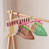Folding Windproof Household Wardrobe Multi-clip Hook Rotating Hanger Clip Seamless Dormitory Drying Hanger