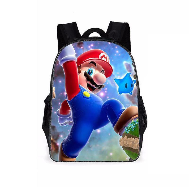 Mario Schoolbag Middle School Student Backpack 3D Digital Color Printing Anti-Splashing Backpack