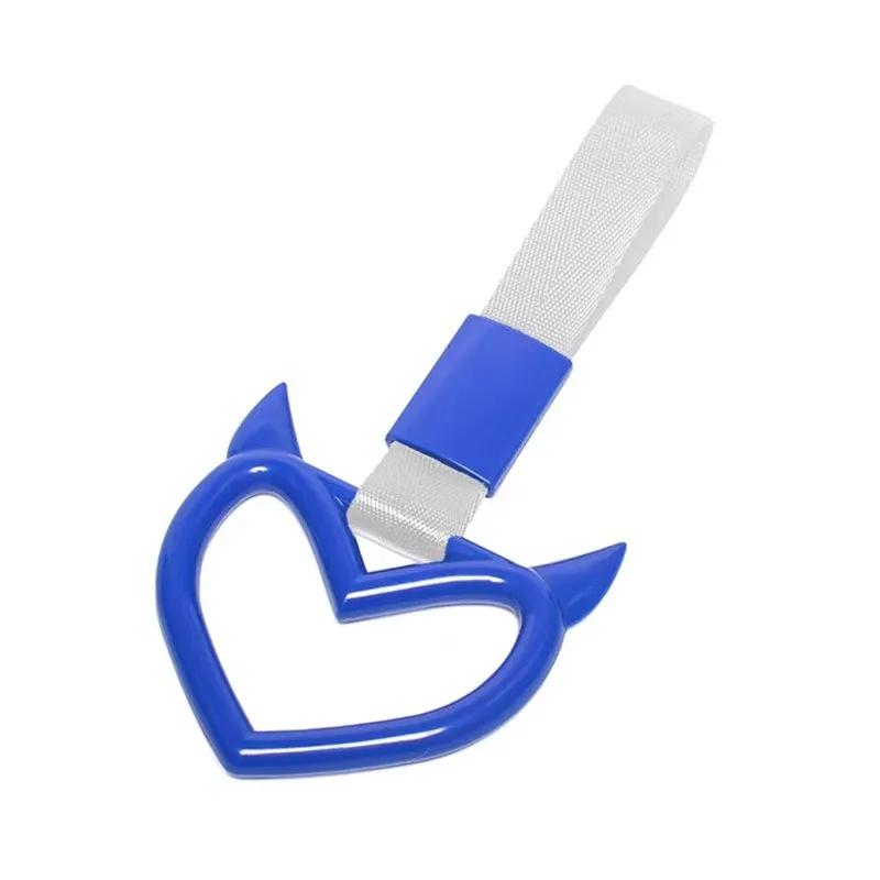 For Car Tow Decoration Belt Train Bus Handle Hand Strap Drift Charm Strap Drift Front Tow Hook Car Styli Tow Rope Heart Ring