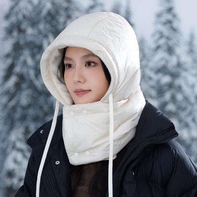 Skiing Cold Proof Pullover Hat Can Be Used for Autumn and Winter Warm and Integrated Hat To Show The Face  Small Windproof Lei Feng Hat New