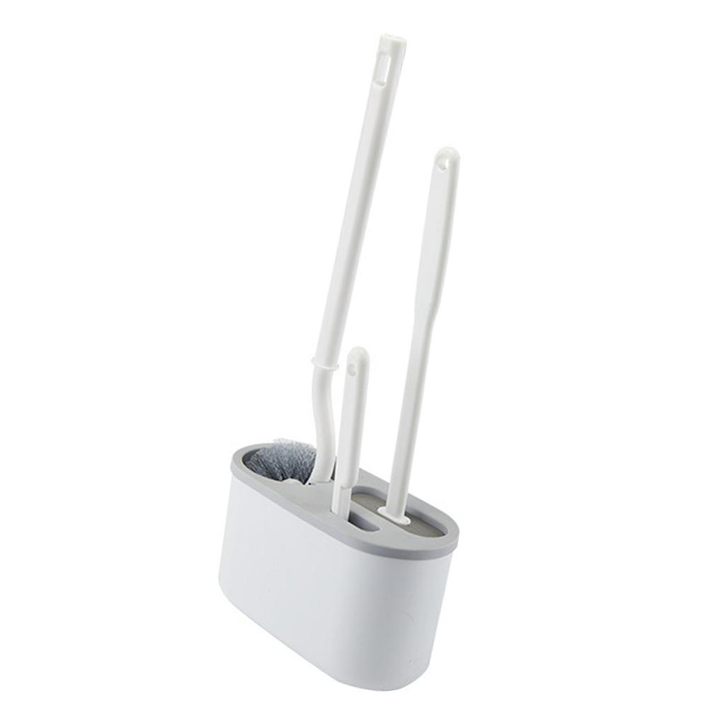 Toilet Brush Set   Handle Soft   Cleaning Brush Wall Hanging Toilet Brush Kit for Bathroom