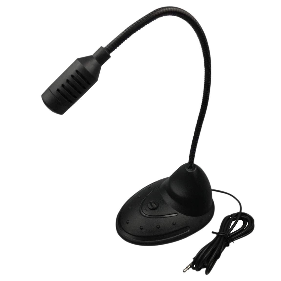 

3.5mm Mini Condenser Gooseneck Microphone with Stand, 1.3m Cable, ONOFF Switchable, 360° Omnidirectional, for PC