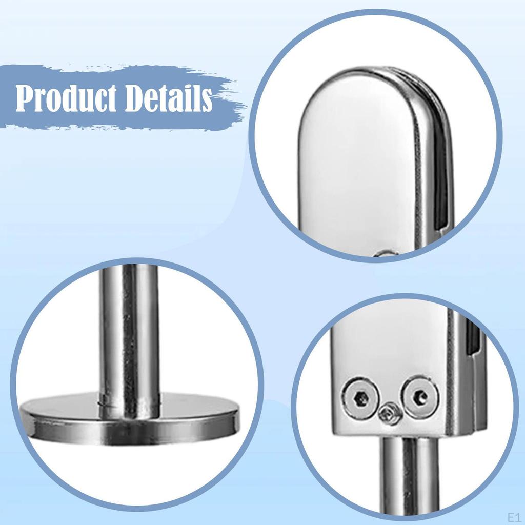 Glass Clamp Fit Thickness 8-10mm Stainless Steel Anti Slip Clip Easy to Install for Garden