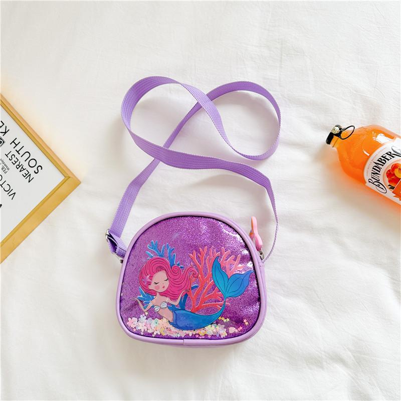 Stylish Korean Version Girl's Crossbody Bag With Shimmering Sequins Ideal For Toddlers