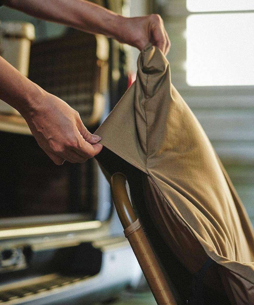 GRIP SWANY x GORDON MILLER FIREPROOF BENCH COVER, outdoor bench cover cushion, flame-retardant, cushion only, coyote beige, 1594698