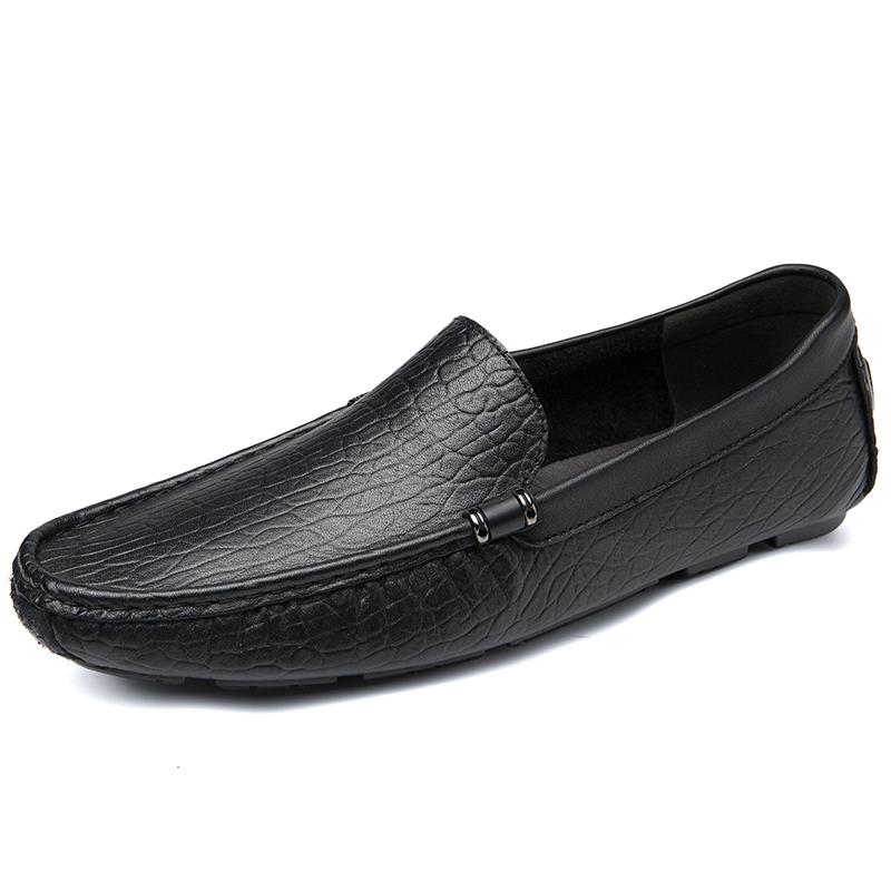 

Высококачественная Новейшая Мужская Повседневная Обувь Натуральная Кожа Мужские Лоферы Мокасины Слипоны Мужские Плоские Туфли Дышащие Роскошный Бренд Обувь для Вождения 41