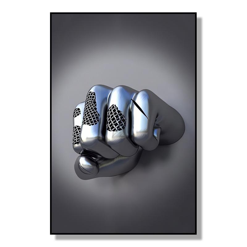 Romantic Abstract Metal Figure Sculpture Canvas Print: Modern Wall Art