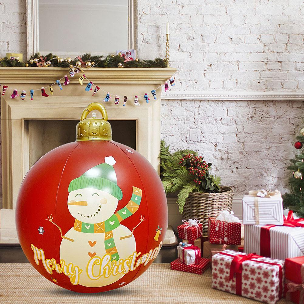 PVC Giant Inflatable Christmas Balls 60cm Big Large Christmas Balls Waterproof Christmas Ballons Christmas Outdoor Decorations