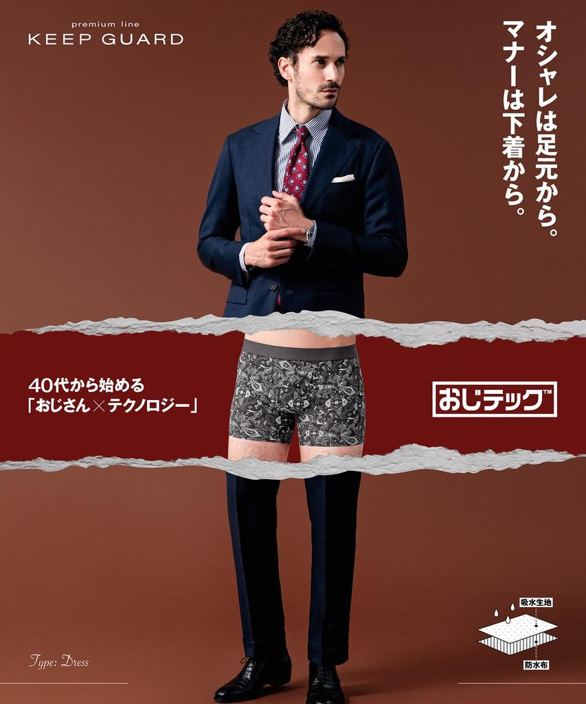 By BEAMS Boxer Briefs for Urinary Nanofine Premium Orange Size M [KEEP GUARD] [Supervised JAPAN] Men's Incontinence, Processing, Stylish, (Star),