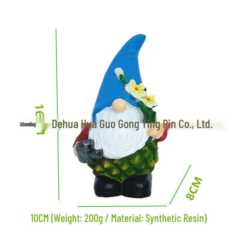 **Creative Fruit-Shaped Resin Gnome Ornaments for Garden**