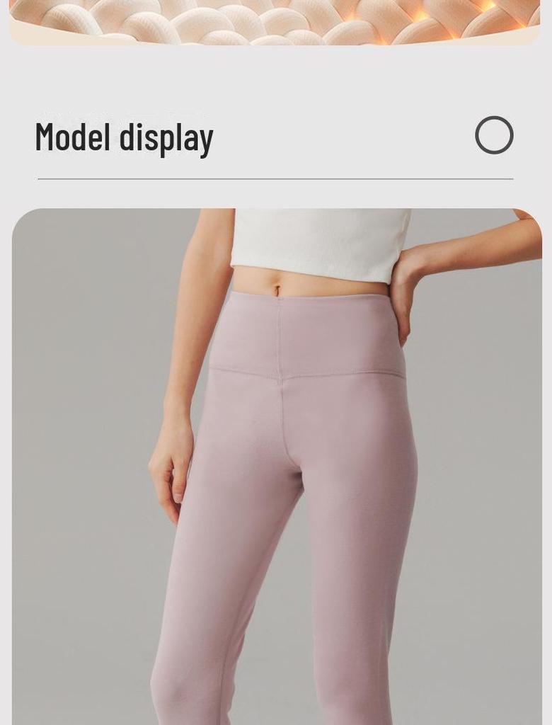 Pantaloni termici de bumbac cu talie înaltă pentru femei - Catifea confortabilă, Îngroșați, Croială elastică