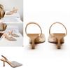 Sandalias de Tacón con Adornos de Perlas para el Verano
