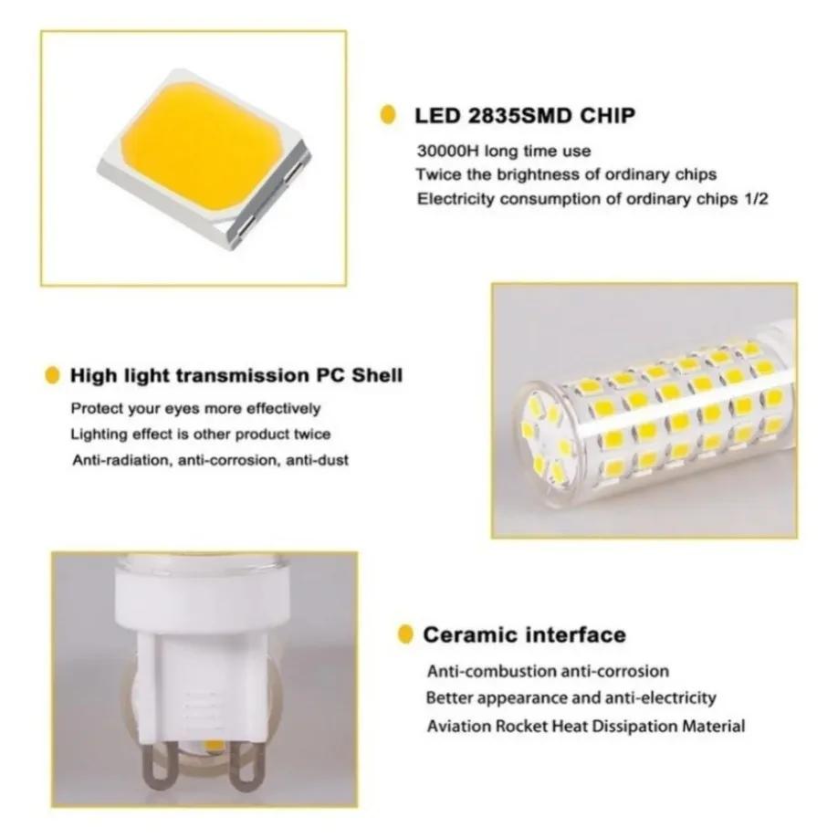 G9 Led Bulb 3W 5W 7W AC 220V G9 Led Lamp SMD2835 G9 LED Corn Light Repla 30W 40W 50W 70W 80W Halogen Light Home Lighting