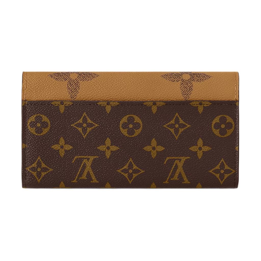 Louis Vuitton Sarah Wallet Brown Monogram Reverse Canvas Women Wallets M80726