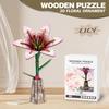 Wacocetoy 3D Lily Flower Wooden Puzzle & DIY Coloring Set