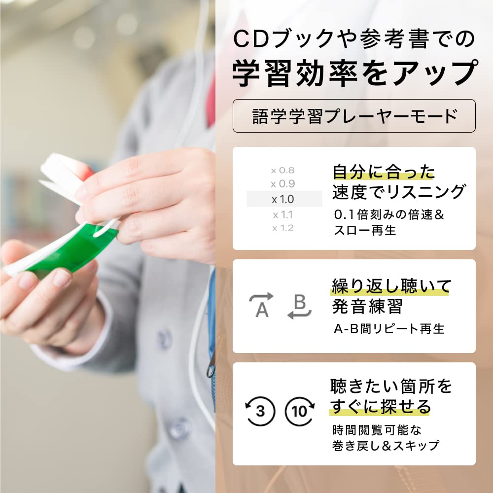 Buffalo CD Learning No PC Cable Model with and Fire White LaCreco+ iPhone/Smartphone Importer/CD Recorder/Language Player, Required, [Compatible iOS,