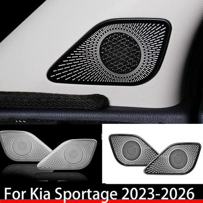 Pentru Kia Sportage NQ5 -2026 Negru Argintiu Oțel Inoxidabil Montant A Ușă Capac Ornament Difuzor Tweeter Piese Interioare