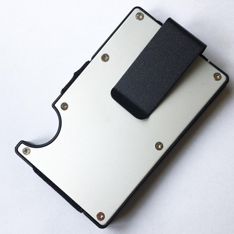 Fermasoldi in metallo alla moda da uomo Porta carte di credito in