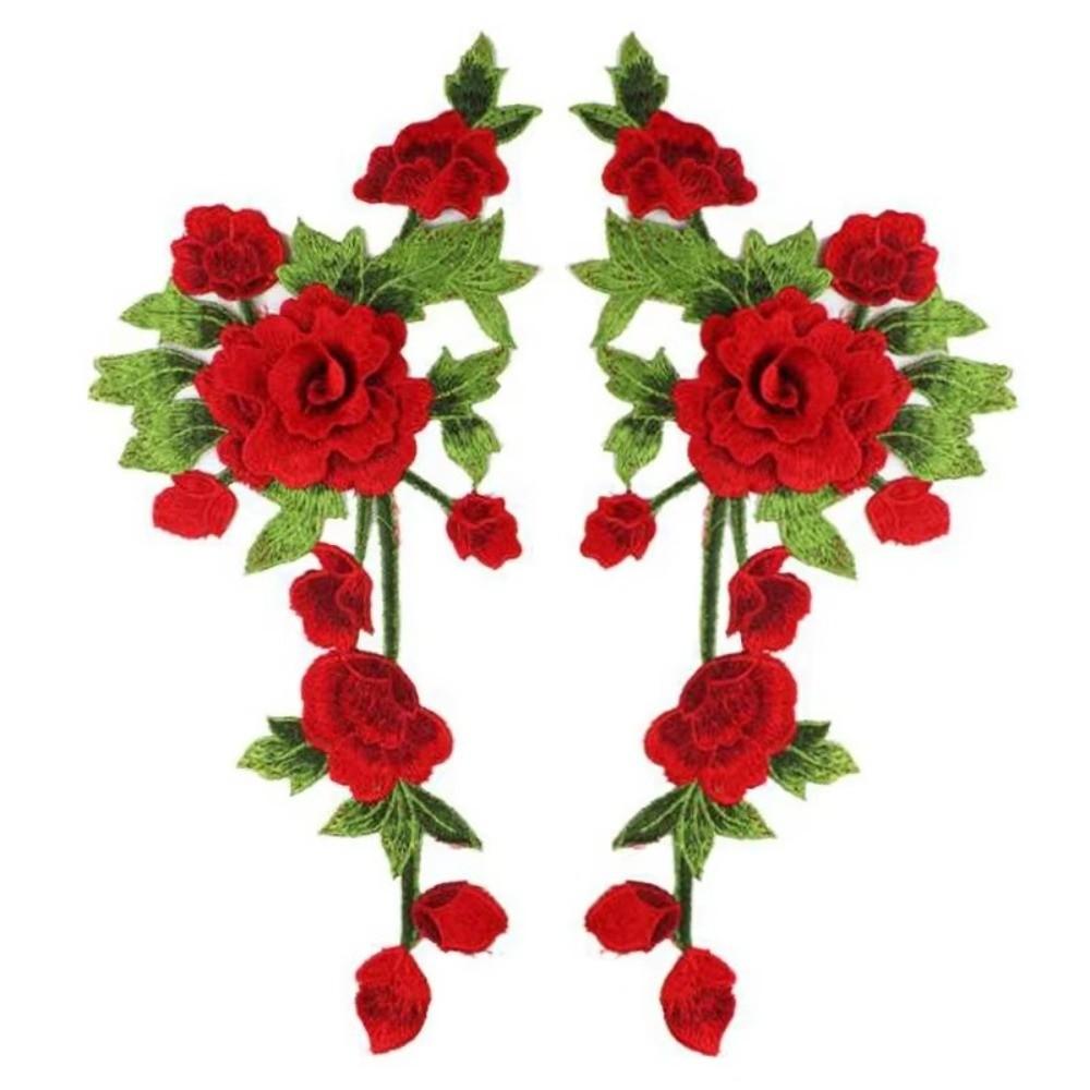 Vintage Style 3D Flower Embroidery Flower Applique Handmade Multi-Color Sew On Patch DIY Embroidery Floral Patches DIY Sewing