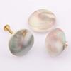 Round Shell Drawer Knob Natural Rough Stone Wardrobe Pulls Natural Cabinet Handle  Kitchen Cabinet
