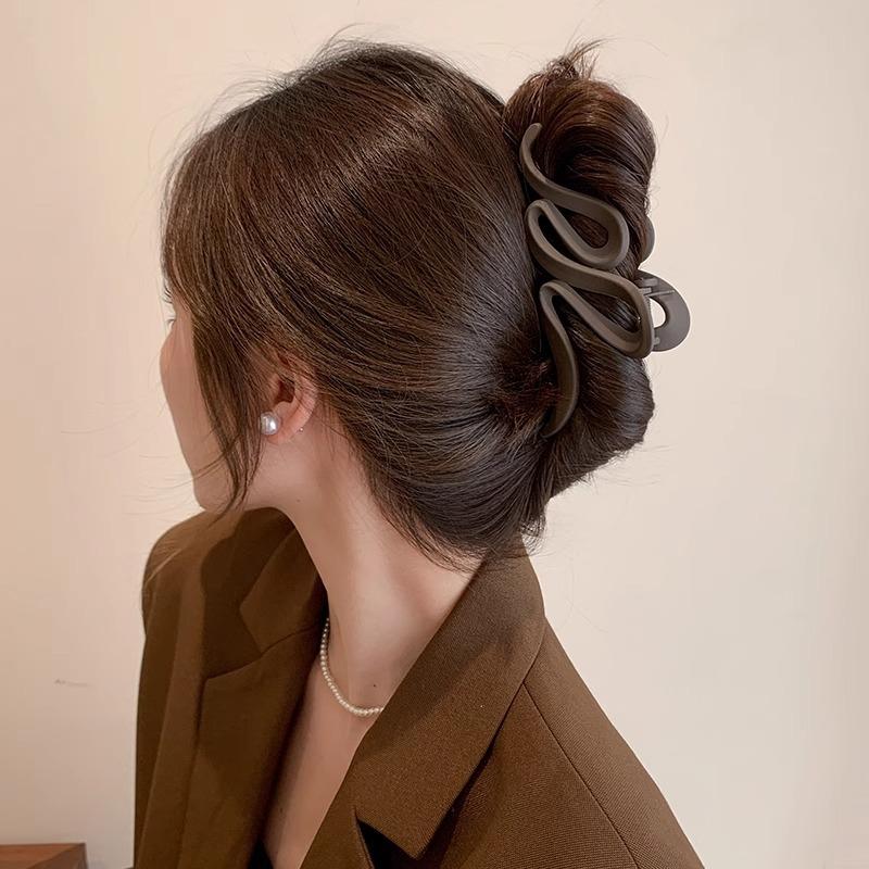 Massive schwarze matte große Haarklammern aus Acryl, Haarnadeln, Hai-Clip, Haarspange, Krabben-Haarspangen, Kopfbedeckung für Frauen, Haar-Accessoires