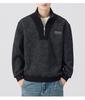 Men's Autumn 2025 Trendy Half-Zip Heavyweight Hoodie - Long Sleeve, Casual Style