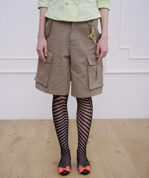 Soleubelum Skirted Cargo Shorts (Sand)