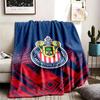 Club Deportivo Guadalajara Theme Personalized Outdoor Flannel Blankets Soft And Suitable For All Seasons Perfect For Sofas Beds And Camping