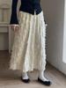 Ge Ming French Retro Velvet Jacquard Mid-Length A-Line Winter Skirt N894C