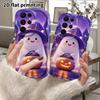 Phone Case: 2D Flat Samsung Galaxy A34 A35 M05 M06 S20 S22 S21 FE Plus 5G Protective Case, Couple Style, Castle and Bat, Christmas and Halloween Gift