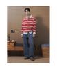 8seconds Striped Collar Shirt Red
