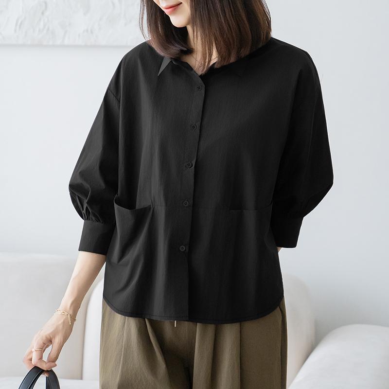 ZANZEA Bluzka damska casualowa z kołnierzykiem i luźnym rękawem 3/4