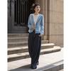Demana Women's Hooded Speckled Wool Blend Knit Cardigan