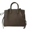 Salvatore Ferragamo DH-21 H159 THE STUDIO SMALL Calfskin Gancini Hardware 2WAY Handbag NEW OLIVEUsed
