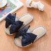 Fashion 2024 New Fashion Linen Slippers Women's Silk Bow Cotton Linen Slippers Women's Indoor Home Outdoor Sandals Slippers Zapatos