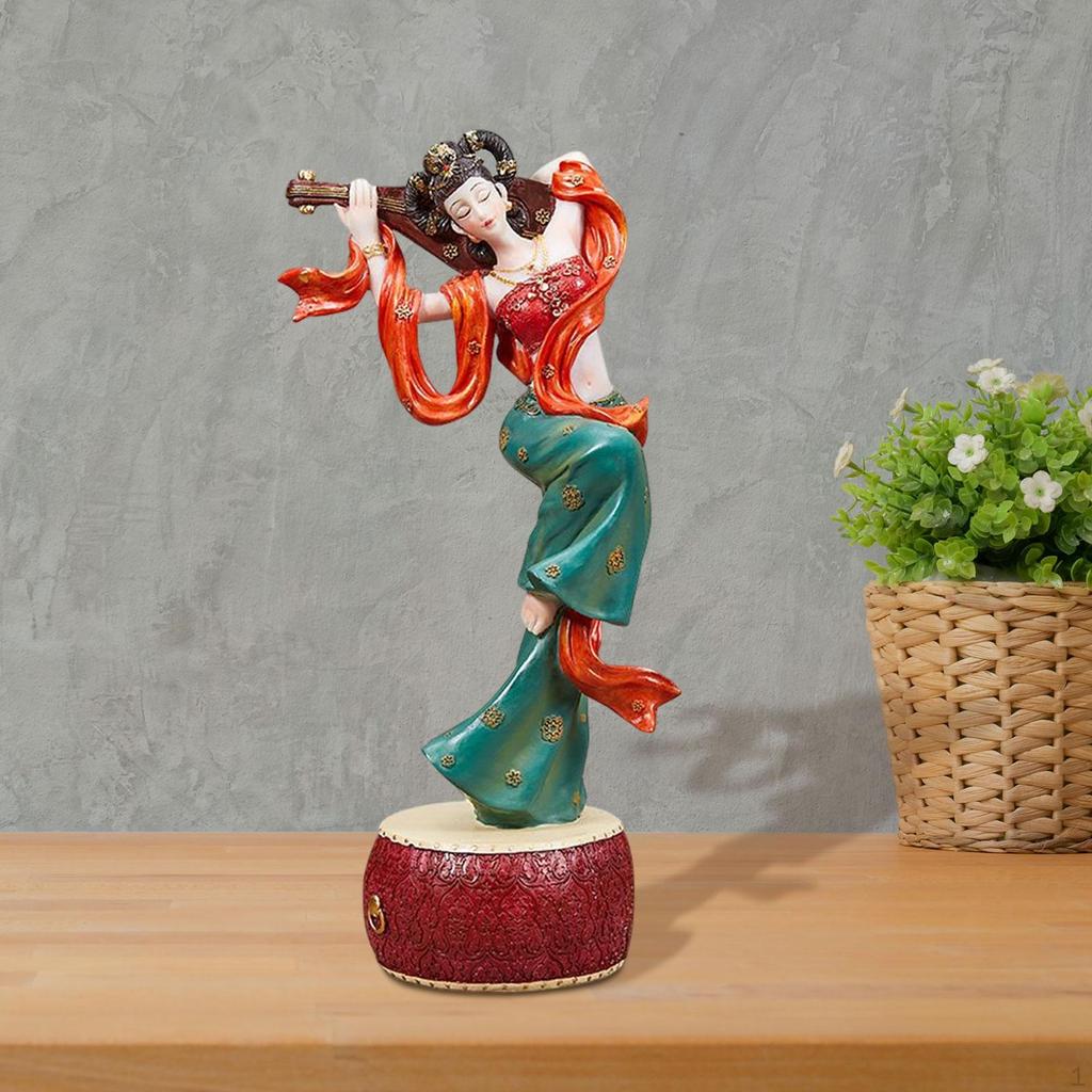 Statue Resin Art Figurine Maiden Figure Creative Collection Flying Sculpture for Home Desktop