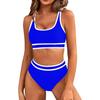 European and American Sexy Solid Color Split Bikini Swimwear for Women