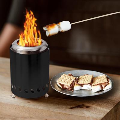 Mini Lareira de Mesa Aço Inoxidável Interna Externa Lareira de Mesa Mini Fogão Portátil para Exterior Pátio Camping