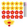 Set Of 20 Colorful Colored Hummingbird Feeder Flower Attachments Replacement Suitable for Most Feeders Bird Feeding