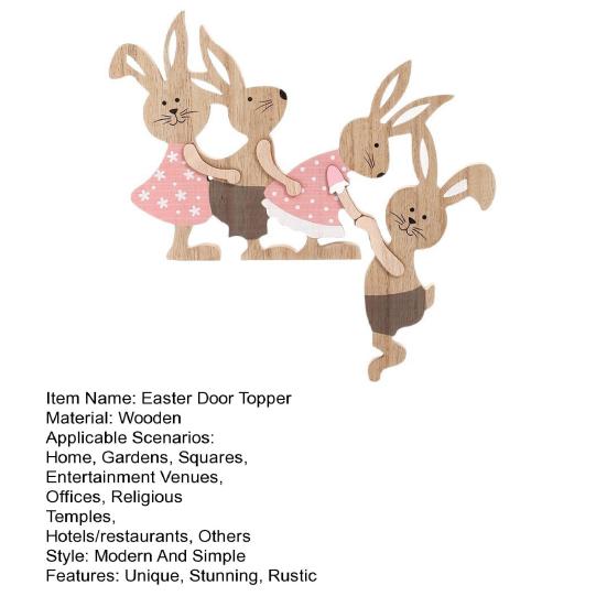 Osterhase Türdeko Holz Türrahmen Eckverzierung Rustikal Frühling Küchenwanddeko für Tür Schrank Kamin