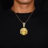 Trendy Hip Hop Medusa Zircon Pendant Necklace for Men