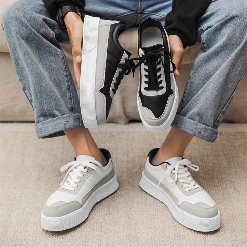 Men's Sneakers White Leather Luxury Casual Shoes Comfortable Running Shoes for Men Luxury Platform Sport Shoes  Hombre