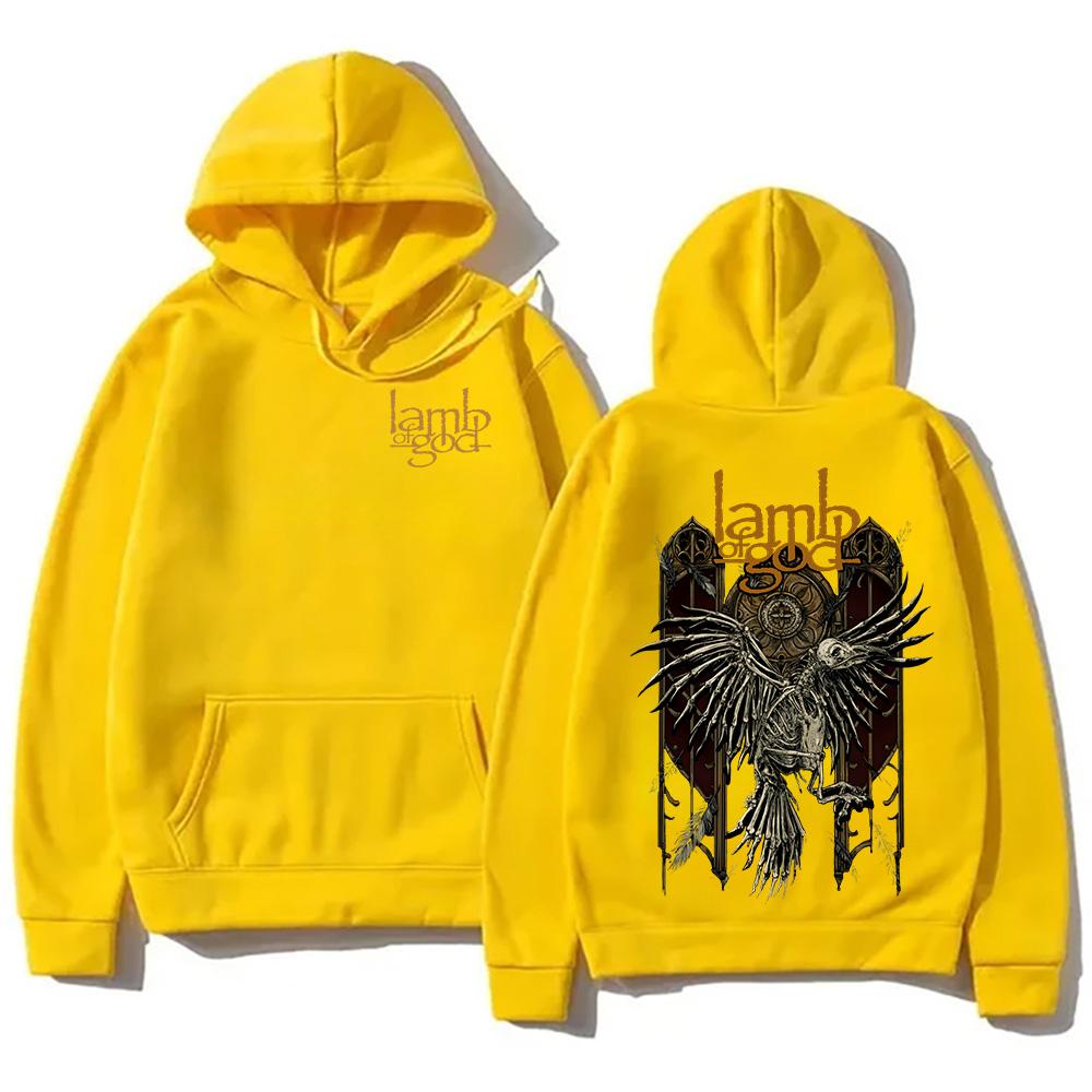 

Lamb of God Тяжелый Металл Футболки Толстовки Мужская Ретро Одежда Обложки Альбомов Lamb of God Графические Толстовки Пуловер XL